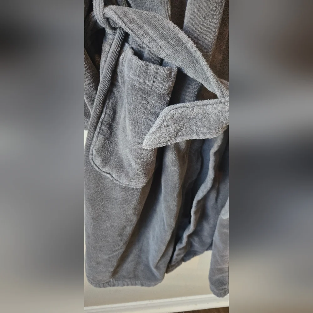 Polo Ralph Lauren 100% cotton XL Dark Grey Shawl Collar Dressing Gown